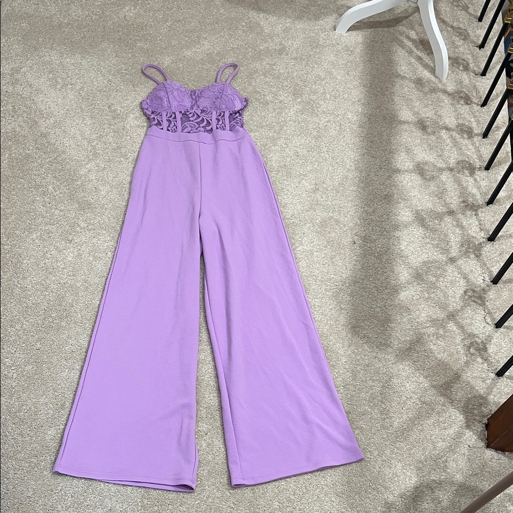 Almost Famous Purple Lace Top